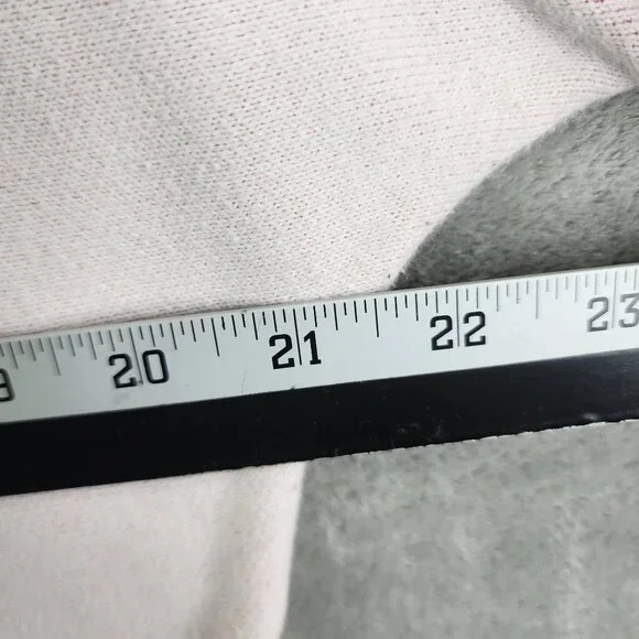 Womens Calvin Klein Jeans Cropped Sweater Red & White 100% Cotton Long Sleeve S - Picture 11 of 13